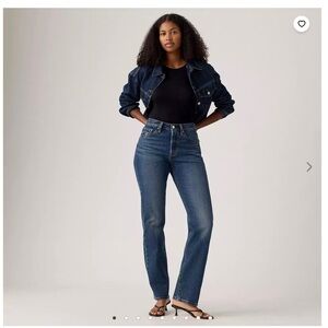 LEVIS 501 Curve Premium Denim Jeans Sz 27-Dark Wash (Cold Summer)